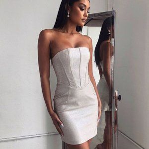 Louminous, sexy,  Meshki Tina Strapless Corset Dress Size Small